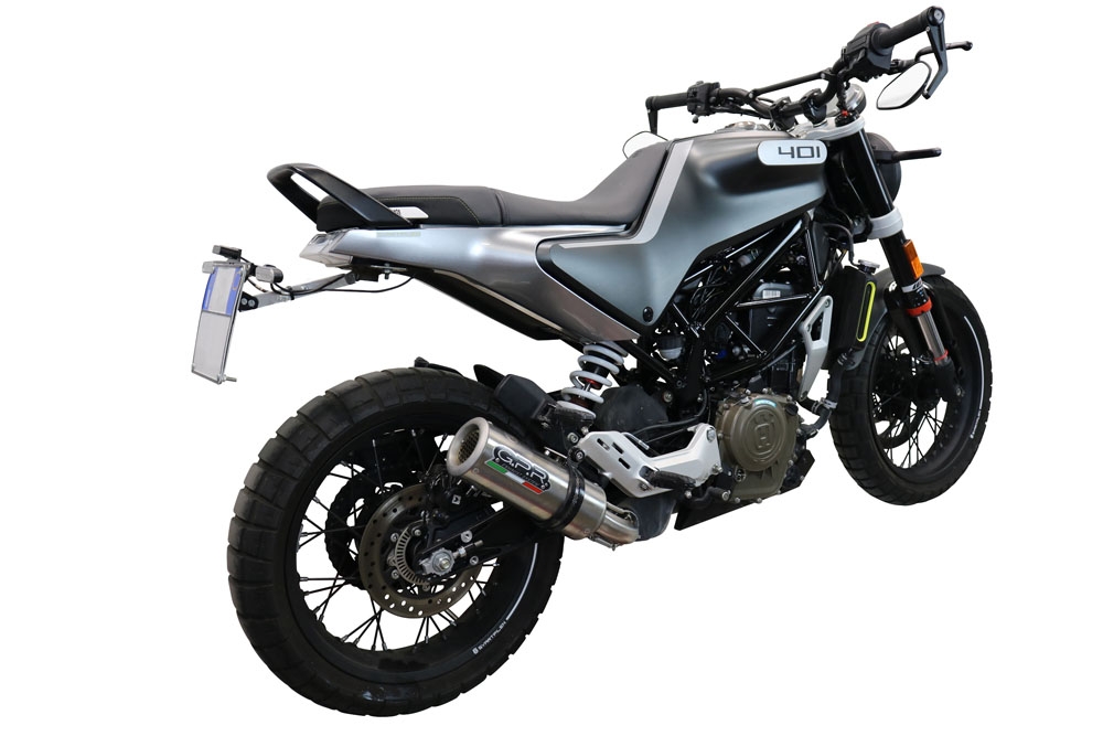 Exhaust compatible with Husqvarna Vitpilen 401 2020-2020, M3 Inox , Homologated legal slip-on exhaust including removable db killer and link pipe