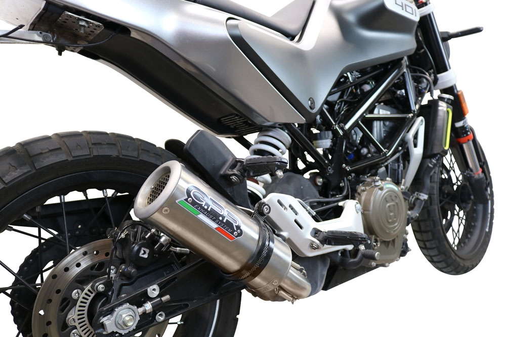 Exhaust compatible with Husqvarna Vitpilen 401 2020-2020, M3 Inox , Homologated legal slip-on exhaust including removable db killer and link pipe