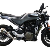 Esapament GPR compatibil cu Husqvarna Svartpilen 401 2021 Evacuare slip-on omologata, inclusiv db killer detașabil și cot de legătură,Powercone Evo