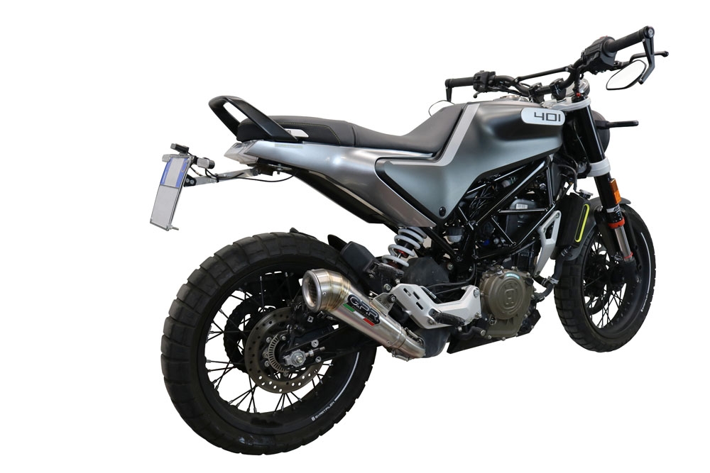 Esapament GPR compatibil cu Husqvarna Svartpilen 401 2021 Evacuare slip-on omologata, inclusiv db killer detașabil și cot de legătură,Powercone Evo