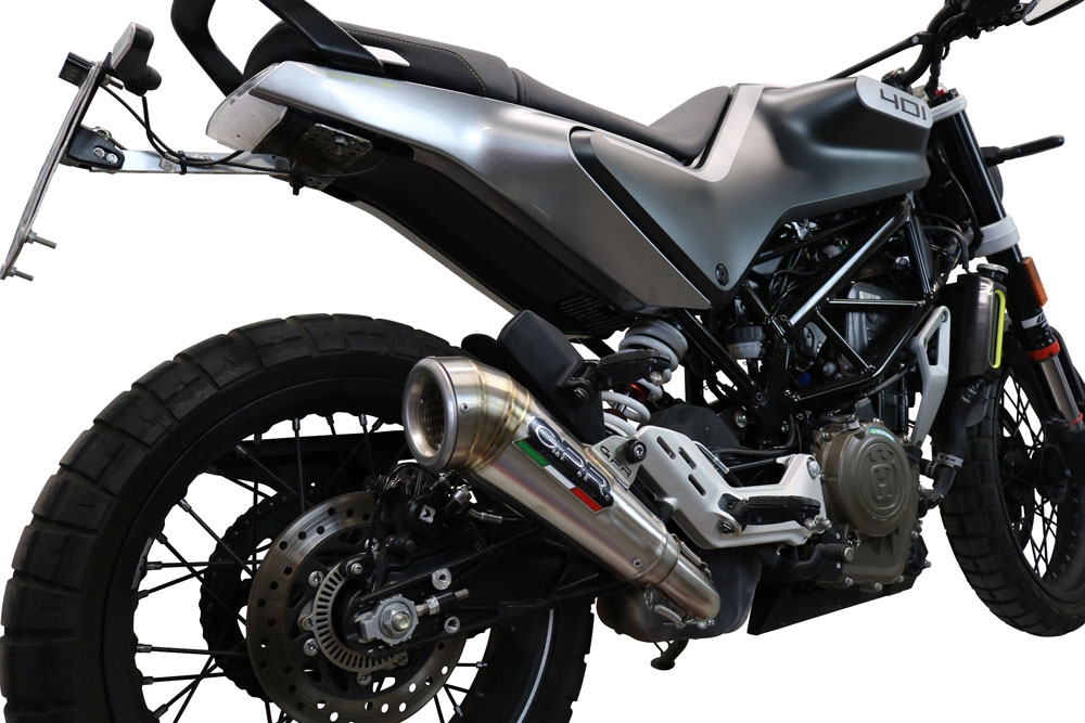 Esapament GPR compatibil cu Husqvarna Svartpilen 401 2021 Evacuare slip-on omologata, inclusiv db killer detașabil și cot de legătură,Powercone Evo