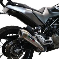 Esapament GPR compatibil cu Husqvarna Svartpilen 401 2021 Evacuare slip-on omologata, inclusiv db killer detașabil și cot de legătură,Powercone Evo