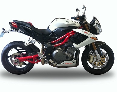 Exhaust compatible with Benelli Tnt 899 2008-2016, Tiburon Titanium, Homologated legal slip-on exhaust including removable db killer and link pipe