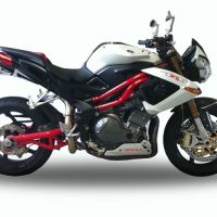 Exhaust compatible with Benelli Tnt 899 2008-2016, Tiburon Titanium, Homologated legal slip-on exhaust including removable db killer and link pipe
