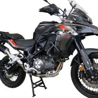 Esapament GPR compatibil cu Benelli Trk 502 X 2021 Evacuare slip-on omologata, inclusiv db killer detașabil și cot de legătură,Furore Evo4 Nero