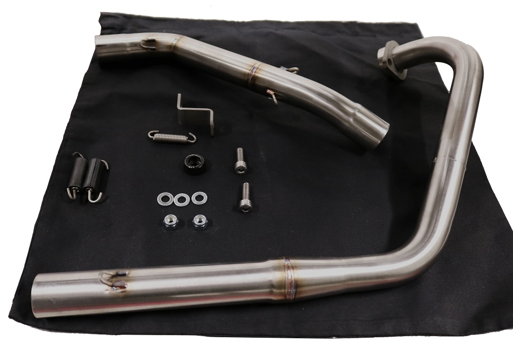 Exhaust compatible with Zontes Zt 125 G1 - U - U1 - Z2 2020-2024, M3 Black Titanium, Homologated legal full system exhaust, including removable db killer and catalyst