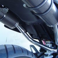 Exhaust compatible with Honda Fmx 650 2005-2008, Inox Tondo, Dual Homologated legal slip-on exhaust including removable db killers and link pipes