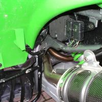 Esapament GPR compatibil cu Kawasaki Kfx 700 2004 Sistem legal de evacuare complet omologat, inclusiv Evacuari duble și db killer detașabile,Deeptone Atv