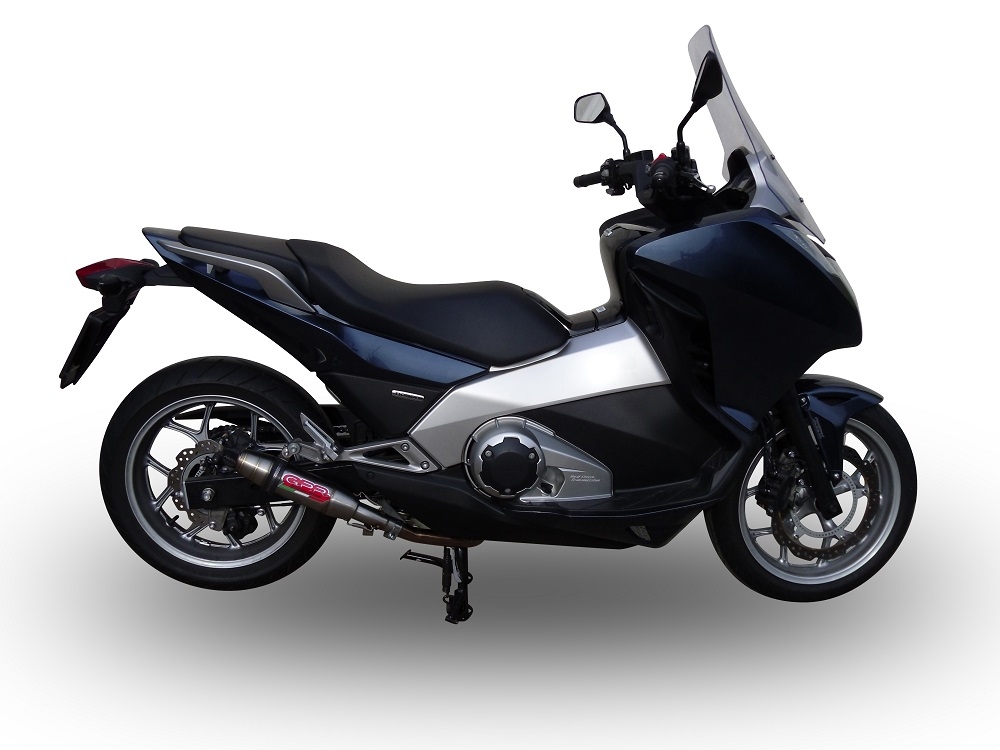 Esapament GPR compatibil cu Honda Integra 700 2012 Evacuare slip-on omologata, inclusiv db killer detașabil și cot de legătură,Deeptone Inox