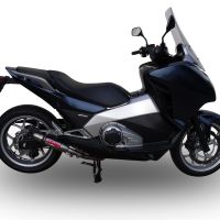 Esapament GPR compatibil cu Honda Integra 700 2012 Evacuare slip-on omologata, inclusiv db killer detașabil și cot de legătură,Deeptone Inox