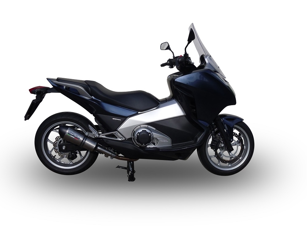 Esapament GPR compatibil cu Honda Integra 750 2014 Evacuare slip-on omologata, inclusiv db killer detașabil și cot de legătură,New Grand Prix Evo Titanium