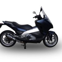 Esapament GPR compatibil cu Honda Integra 750 2014 Evacuare slip-on omologata, inclusiv db killer detașabil și cot de legătură,New Grand Prix Evo Titanium