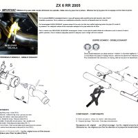Exhaust compatible with Kawasaki Zx-6R 2005-2006, Deeptone Inox, Homologated legal slip-on exhaust including removable db killer and link pipe