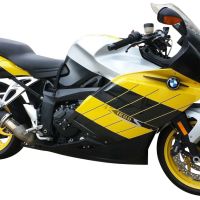 Esapament GPR compatibil cu Bmw K 1200 S -R 2004 Evacuare slip-on omologata, inclusiv db killer detașabil, cot de legătură și catalizator,Furore Nero