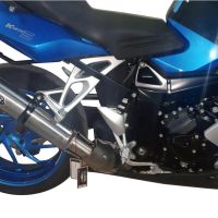 Esapament GPR compatibil cu Bmw K 1200 S -R 2004 Evacuare slip-on omologata, inclusiv db killer detașabil, cot de legătură și catalizator,M3 Inox 