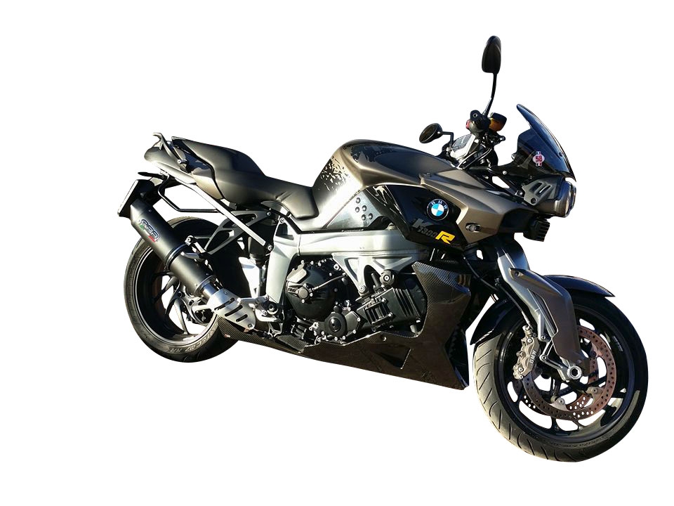 Esapament GPR compatibil cu Bmw K 1300 S -R  2009 Evacuare slip-on omologata, inclusiv db killer detașabil, cot de legătură și catalizator,Furore Poppy