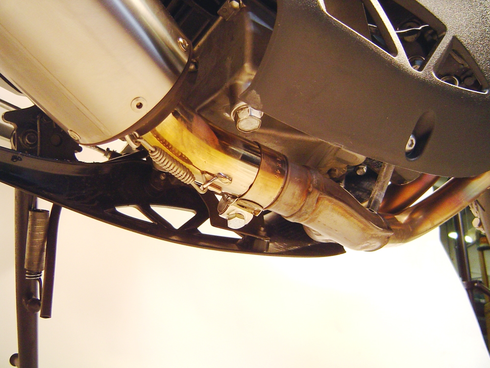 Esapament GPR compatibil cu Kawasaki Er 6 N - F  2005 Evacuare slip-on omologata, inclusiv db killer detașabil și cot de legătură,Ghisa 