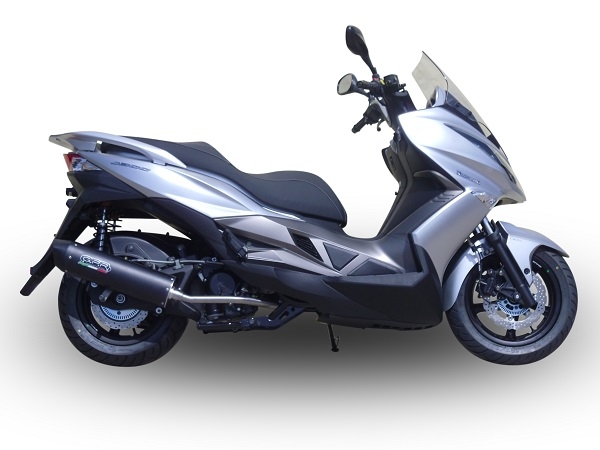 Esapament GPR compatibil cu Hyosung Comet 650 Gt - R 2004 Amortizor de zgomot cu bolt-on omologat, inclusiv db killer detașabil,Furore Poppy