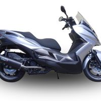 Esapament GPR compatibil cu Hyosung Comet 650 Gt - R 2004 Amortizor de zgomot cu bolt-on omologat, inclusiv db killer detașabil,Furore Poppy