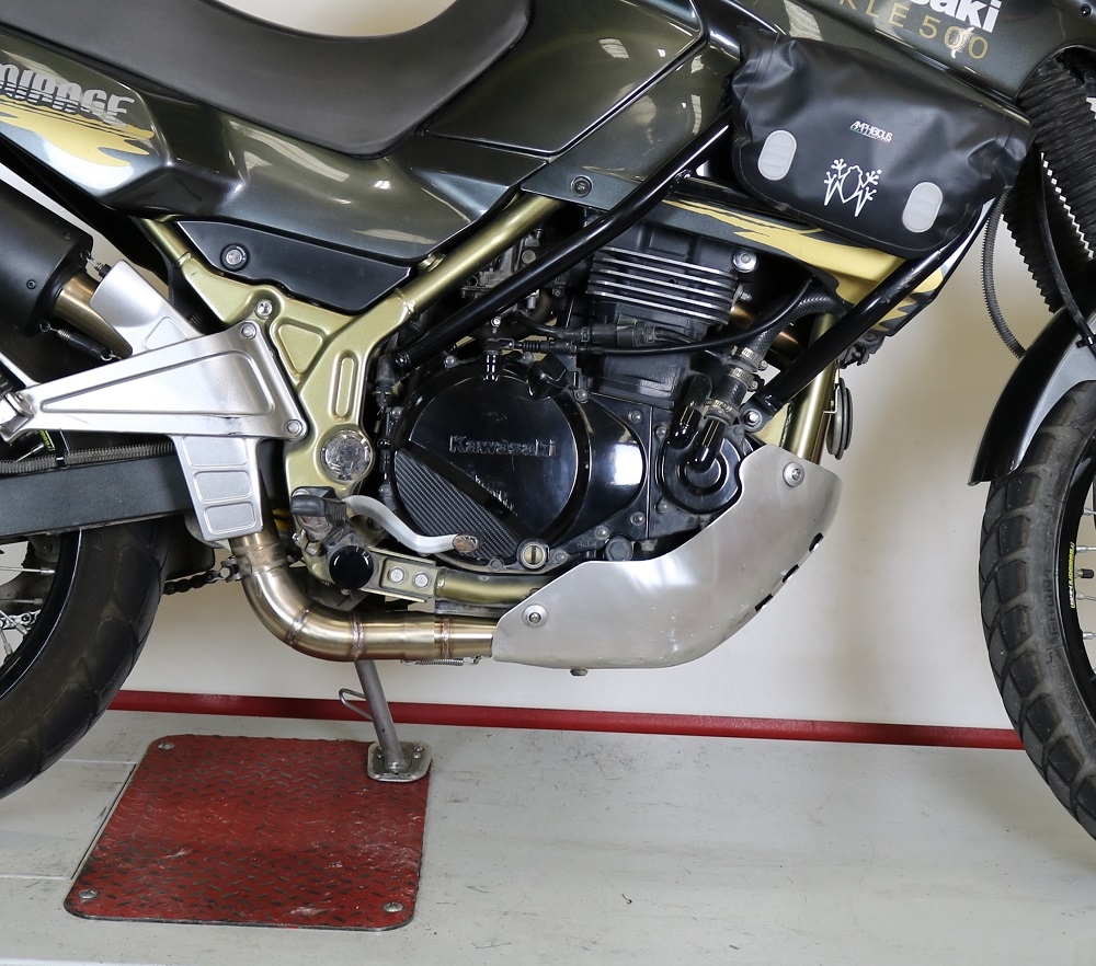 Exhaust compatible with Kawasaki Kle 500 1991-2007, Decatalizzatore, Decat pipe