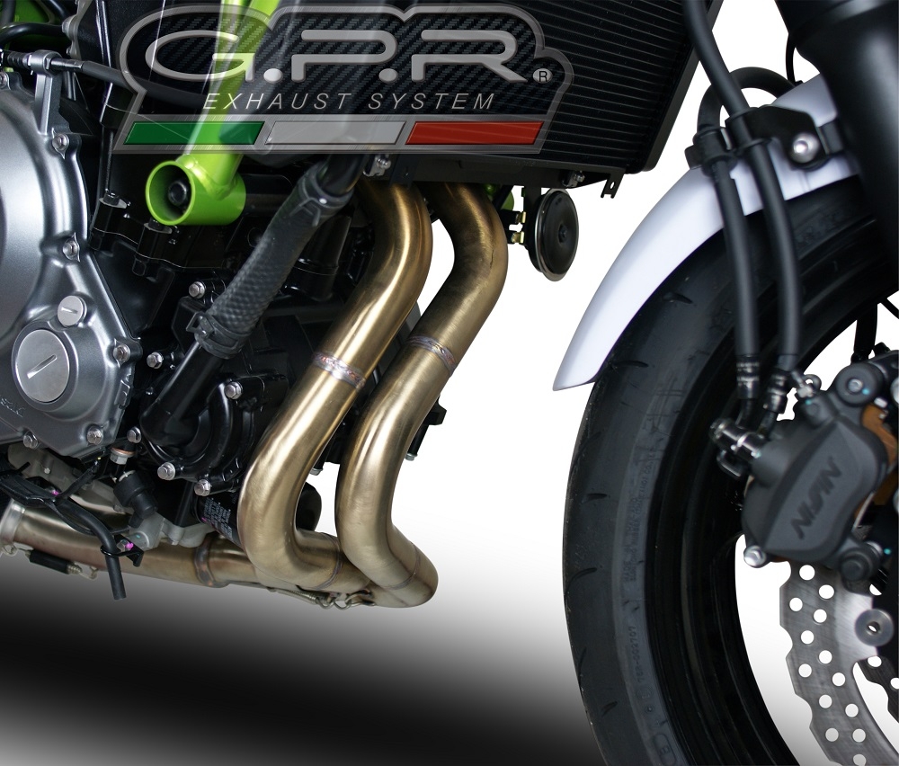 Esapament GPR compatibil cu Kawasaki Ninja 650 2017 Sistem complet de evacuare legal omologat, inclusiv db killer și catalizator detașabil,Powercone Evo