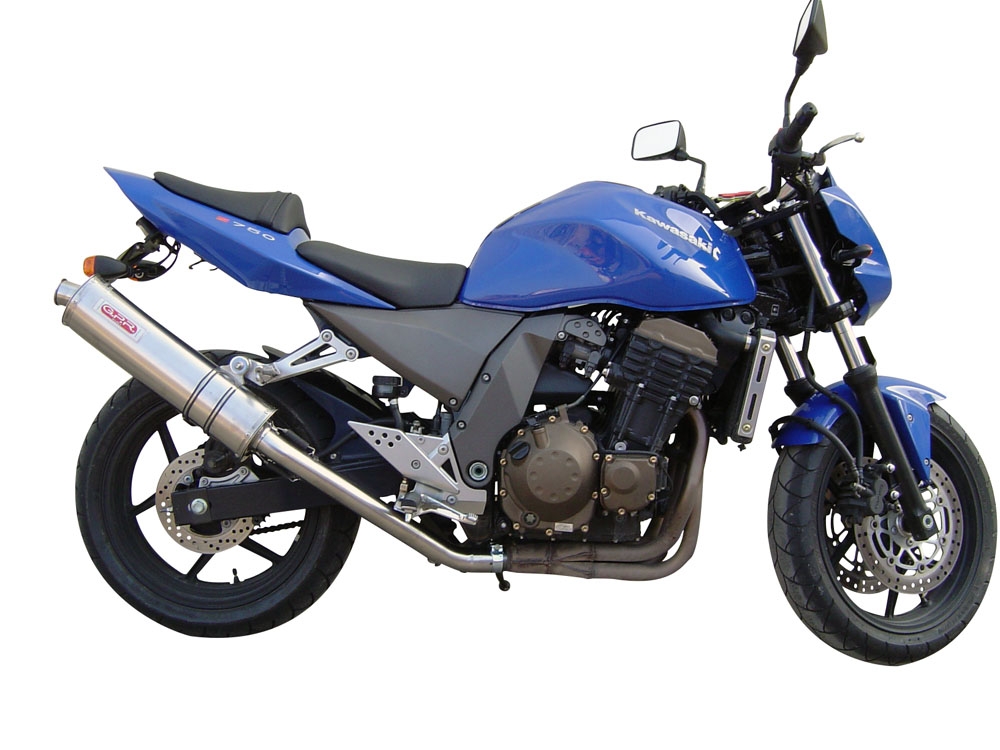 Esapament GPR compatibil cu Kawasaki Z 750 - S  2004 Evacuare slip-on omologata, inclusiv db killer detașabil și cot de legătură,Trioval