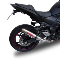 Exhaust compatible with Kawasaki Z 750 - R 2007-2014, Deeptone Inox, Homologated legal slip-on exhaust including removable db killer and link pipe