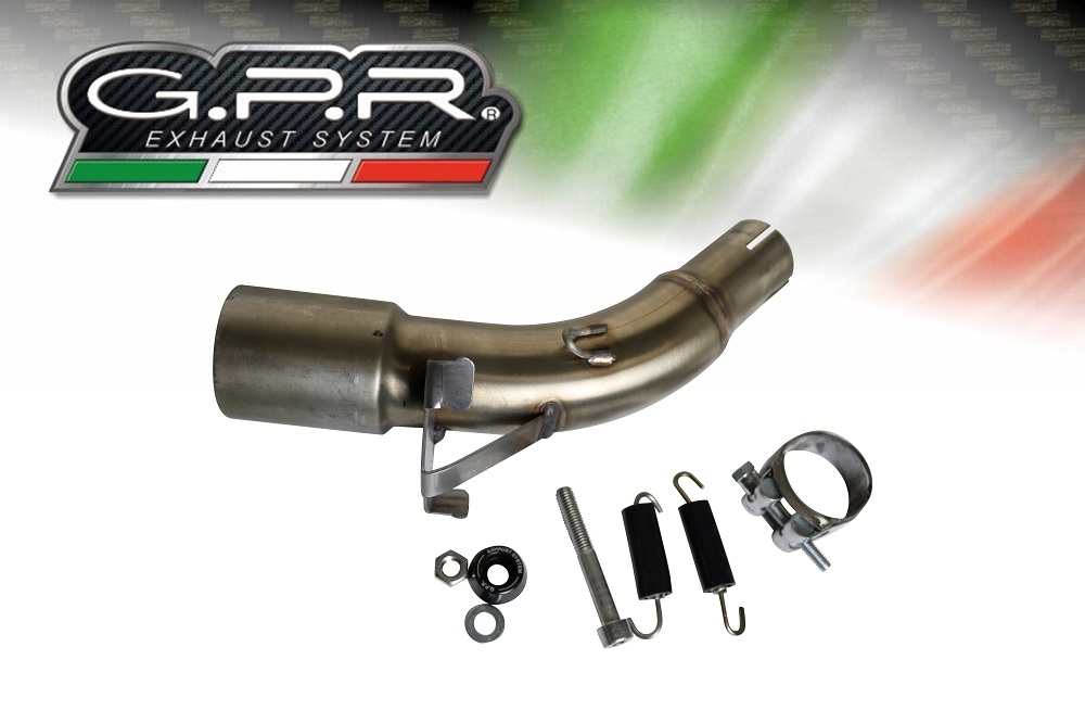 Esapament GPR compatibil cu Kawasaki Ninja 125 2021 Evacuare slip-on omologata, inclusiv db killer detașabil și cot de legătură,Furore Evo4 Nero