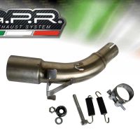 Esapament GPR compatibil cu Kawasaki Ninja 125 2021 Evacuare slip-on omologata, inclusiv db killer detașabil și cot de legătură,Furore Evo4 Nero