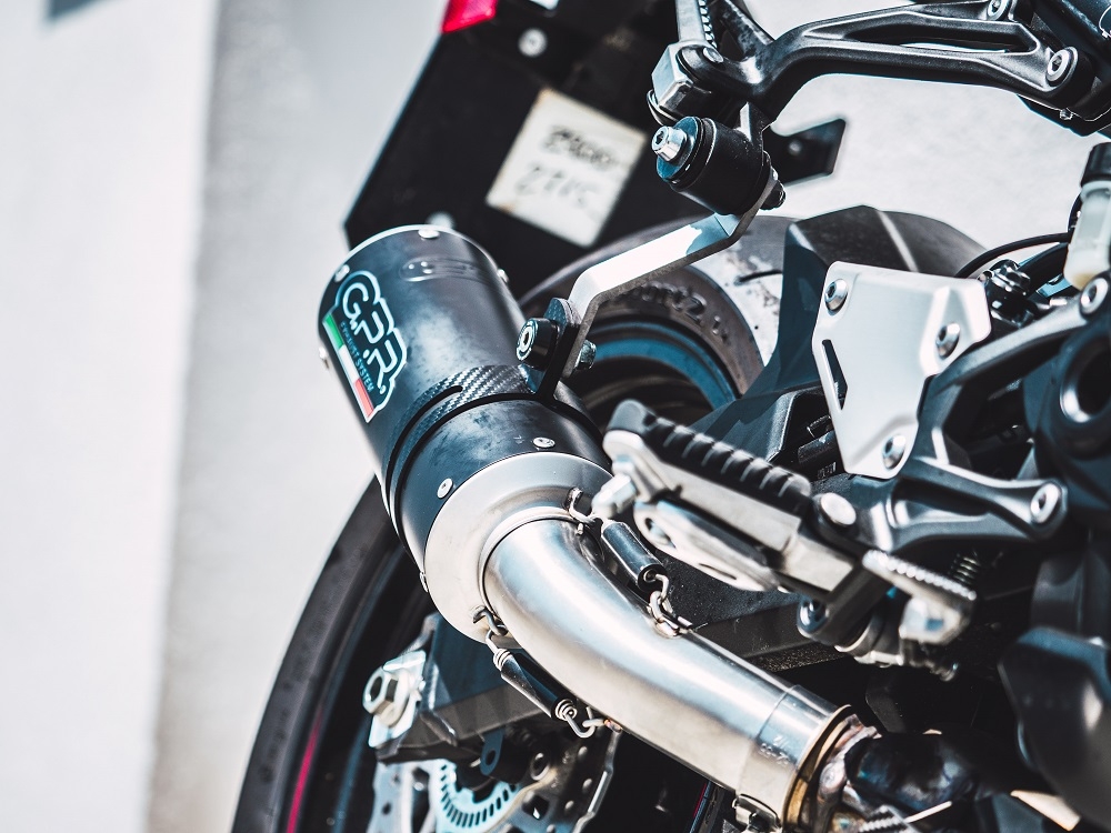Esapament GPR compatibil cu Kawasaki Z 900 2017 Evacuare slip-on omologata, inclusiv db killer detașabil și cot de legătură,M3 Black Titanium