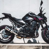 Esapament GPR compatibil cu Kawasaki Z 900 2017 Evacuare slip-on omologata, inclusiv db killer detașabil și cot de legătură,M3 Inox 