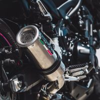 Esapament GPR compatibil cu Kawasaki Z 900 2017 Evacuare slip-on omologata, inclusiv db killer detașabil și cot de legătură,M3 Inox 