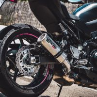 Esapament GPR compatibil cu Kawasaki Z 900 2017 Evacuare slip-on omologata, inclusiv db killer detașabil și cot de legătură,M3 Inox 