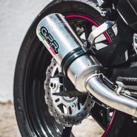 Esapament GPR compatibil cu Kawasaki Z 900 2017 Evacuare slip-on omologata, inclusiv db killer detașabil și cot de legătură,M3 Inox 