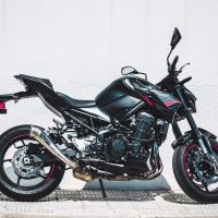 Exhaust compatible with Kawasaki Z 900 2017-2019, Powercone Evo, Homologated legal slip-on exhaust including removable db killer and link pipe