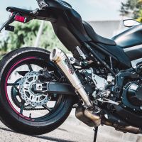 Exhaust compatible with Kawasaki Z 900 2017-2019, Powercone Evo, Homologated legal slip-on exhaust including removable db killer and link pipe