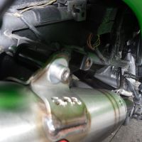 Esapament GPR compatibil cu Kawasaki Kfx 700 2004 Sistem legal de evacuare complet omologat, inclusiv Evacuari duble și db killer detașabile,Powercone Evo