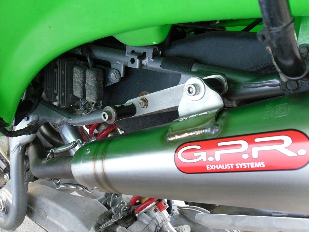 Esapament GPR compatibil cu Kawasaki Kfx 700 2004 Sistem legal de evacuare complet omologat, inclusiv Evacuari duble și db killer detașabile,Powercone Evo