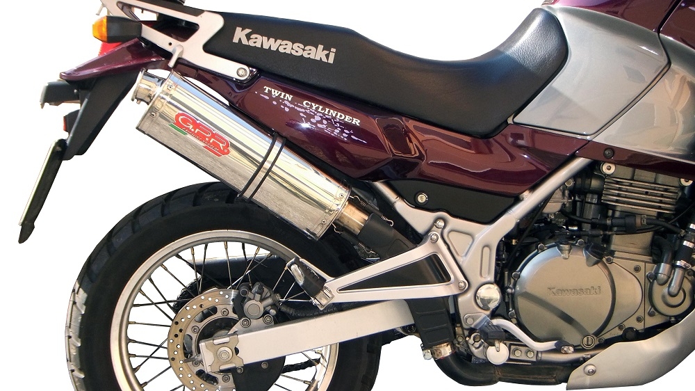 Esapament GPR compatibil cu Kawasaki Kle 500 1991 Evacuare slip-on omologata, inclusiv db killer detașabil și cot de legătură,Trioval