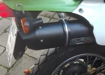 Esapament GPR compatibil cu Kawasaki Klx 650 R  1996 Evacuare slip-on omologata, inclusiv db killer detașabil și cot de legătură,Furore Nero