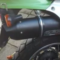 Esapament GPR compatibil cu Kawasaki Klx 650 R  1996 Evacuare slip-on omologata, inclusiv db killer detașabil și cot de legătură,Furore Nero