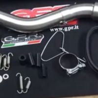 Esapament GPR compatibil cu Kawasaki Klx 650 1993 Evacuare slip-on omologata, inclusiv db killer detașabil și cot de legătură,Trioval