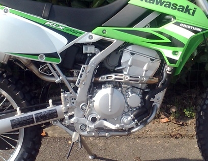 Exhaust compatible with Kawasaki KLX 250 R 1994-2007, Furore Nero, Homologated legal slip-on exhaust including removable db killer and link pipe