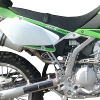 Exhaust compatible with Kawasaki KLX 250 S 2018-2020, Furore Nero, Homologated legal full system exhaust, including removable db killer