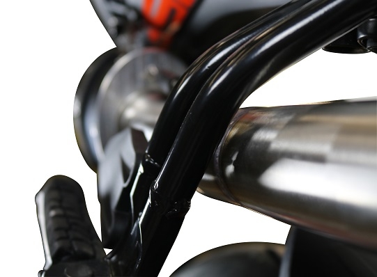 Esapament GPR compatibil cu Ktm Rc 390 2017 Evacuare slip-on omologata, inclusiv db killer detașabil, cot de legătură și catalizator,Deeptone Inox