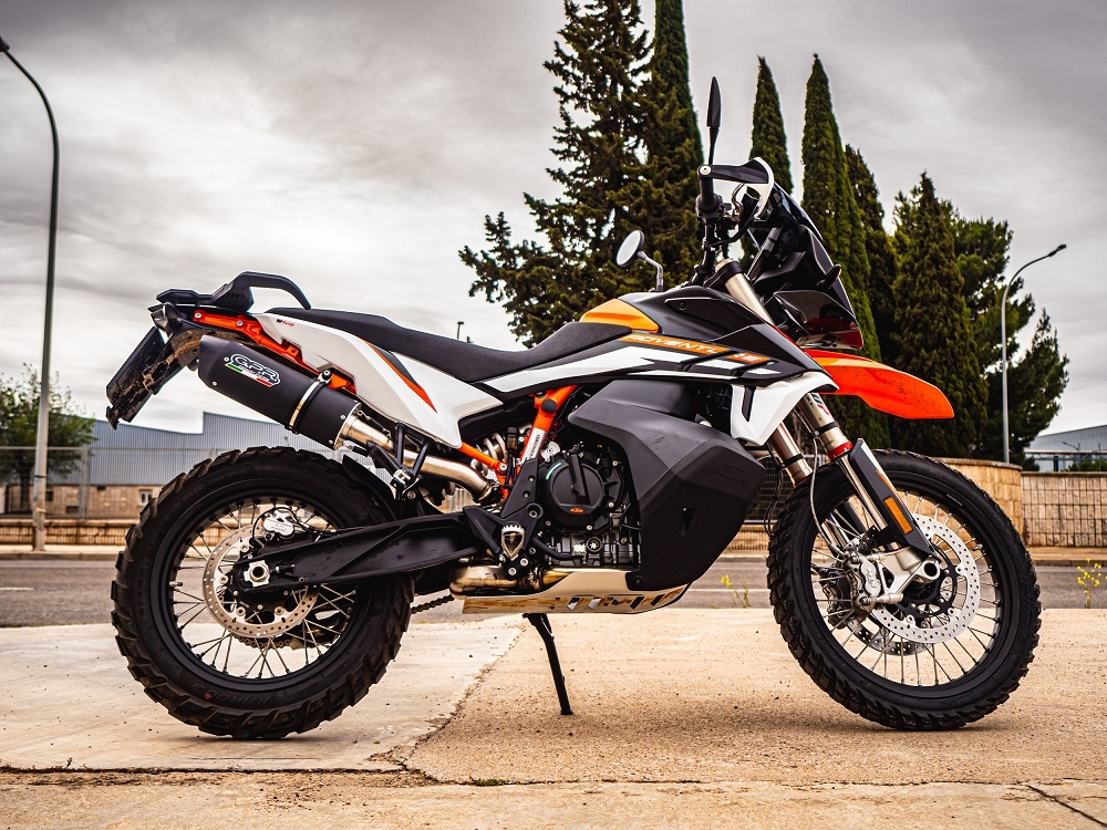 Esapament GPR compatibil cu Husqvarna Norden 901 2022 Evacuare slip-on omologata, inclusiv db killer detașabil și cot de legătură,Furore Evo4 Nero