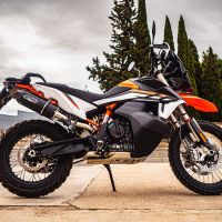 Esapament GPR compatibil cu Husqvarna Norden 901 2022 Evacuare slip-on omologata, inclusiv db killer detașabil și cot de legătură,Furore Evo4 Nero