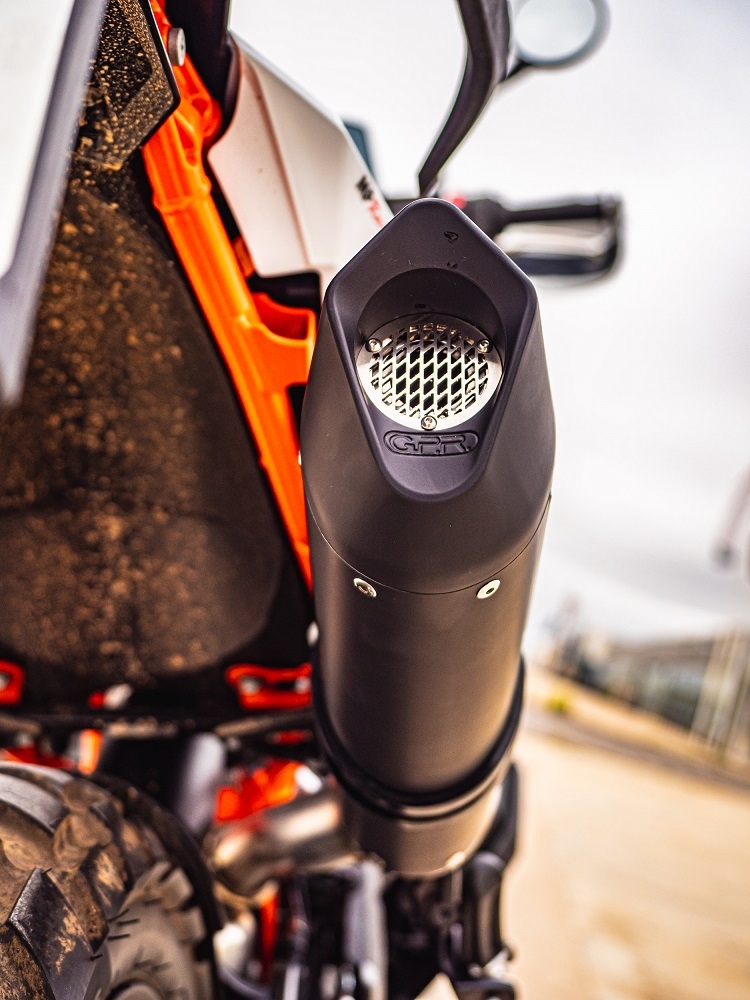 Esapament GPR compatibil cu Husqvarna Norden 901 2022 Evacuare slip-on omologata, inclusiv db killer detașabil și cot de legătură,Furore Evo4 Nero
