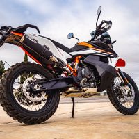 Esapament GPR compatibil cu Husqvarna Norden 901 2022 Evacuare slip-on omologata, inclusiv db killer detașabil și cot de legătură,M3 Black Titanium