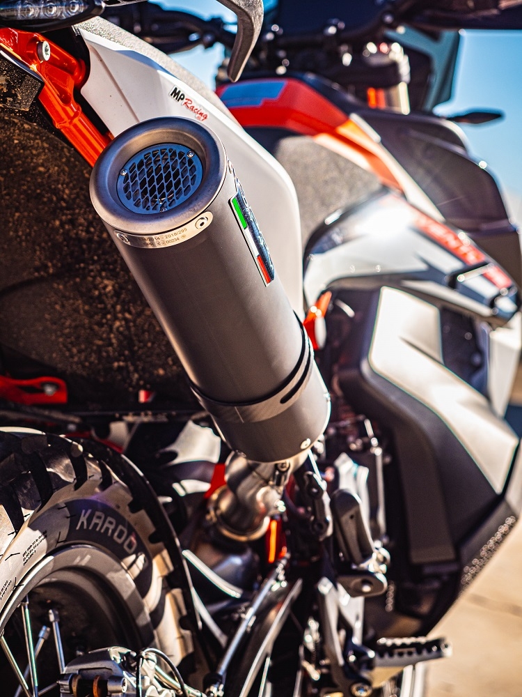 Esapament GPR compatibil cu Husqvarna Norden 901 2022 Evacuare slip-on omologata, inclusiv db killer detașabil și cot de legătură,M3 Black Titanium
